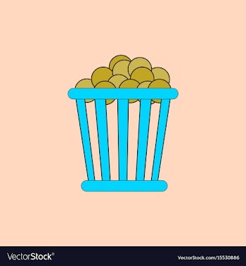 Movie snack in flat style vector image