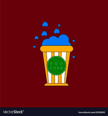Movie snack in flat style vector image