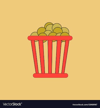 Movie snack in flat style vector image