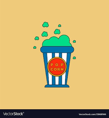 Movie snack in flat style vector image