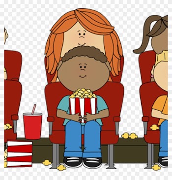 Movie Theater Clipart Kids Watching Movie In Theater - Watching Movies Clipart