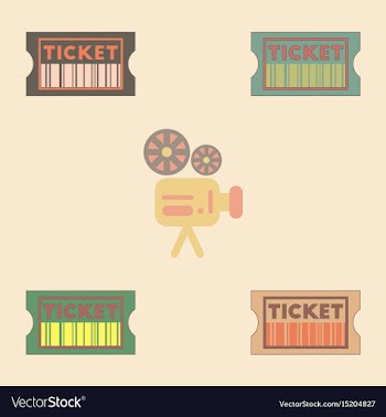Movie ticket collection in vector image