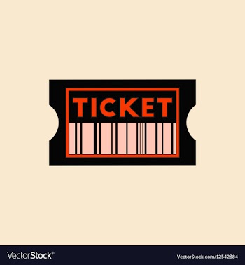 Movie ticket in flat style vector image