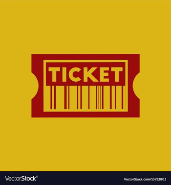 Movie ticket in flat style vector image