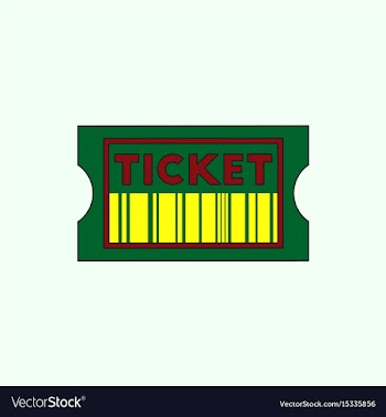 Movie ticket in flat style vector image