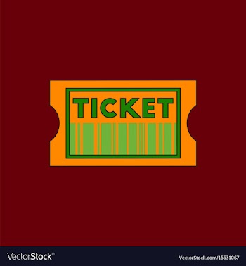 Movie ticket in flat style vector image