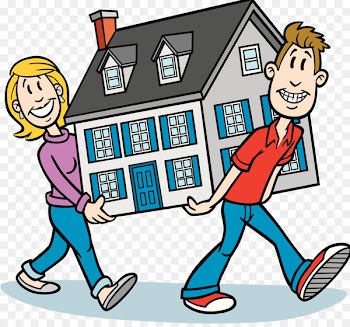 Moving House Home, House, Cartoon, People PNG