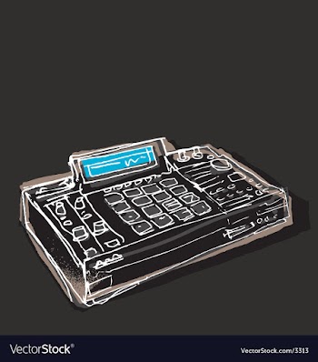 Mpc drum machine vector image