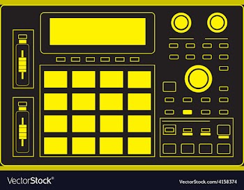 MPC drum machine vector image