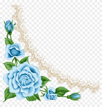 Mq Sticker - Light Blue Flower Border