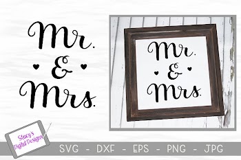 Mr. and Mrs. SVG - handlettered wedding svg