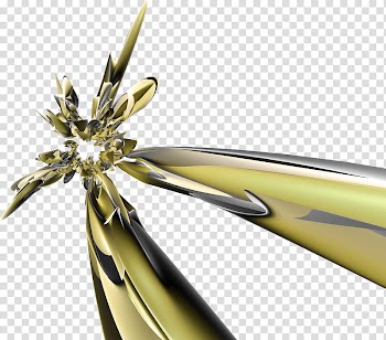 MrRobin abstract cd age , gold and gray weapon transparent background PNG clipart