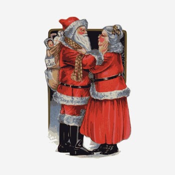Mrs Claus, Santa, Christmas vintage | Free Photo - rawpixel