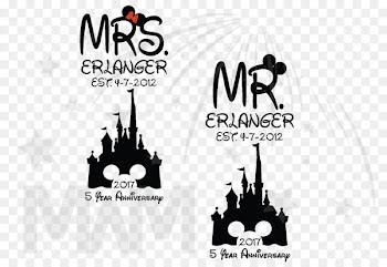 Mrs. Mickey Mouse Logo Surname Design - bachelorette flyer 