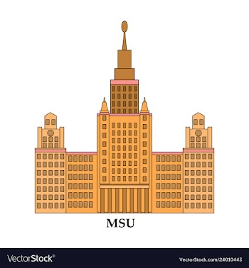Msu moscow university vector image