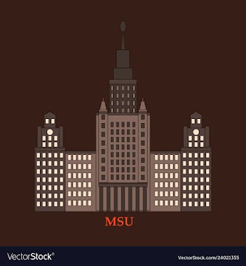 Msu moscow university vector image