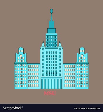 Msu moscow university vector image