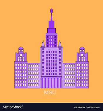 Msu moscow university vector image