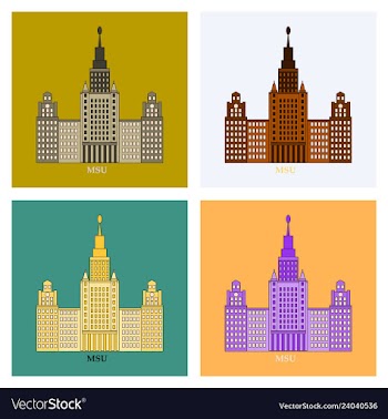 Msu moscow university vector image