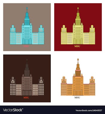 Msu moscow university vector image