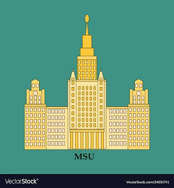Msu moscow university vector image