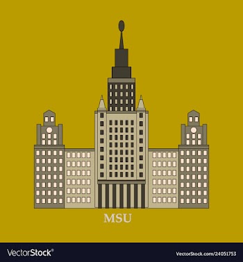 Msu moscow university vector image