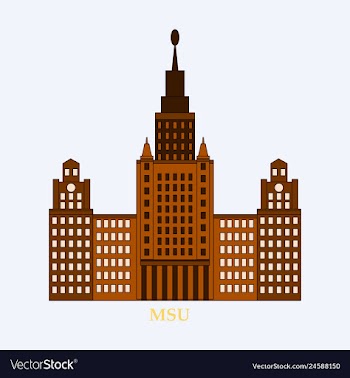 Msu moscow university vector image