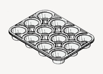 Muffin pan clipart, baking equipment | Free PSD - rawpixel