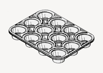Muffin pan collage element, baking | Free Vector - rawpixel