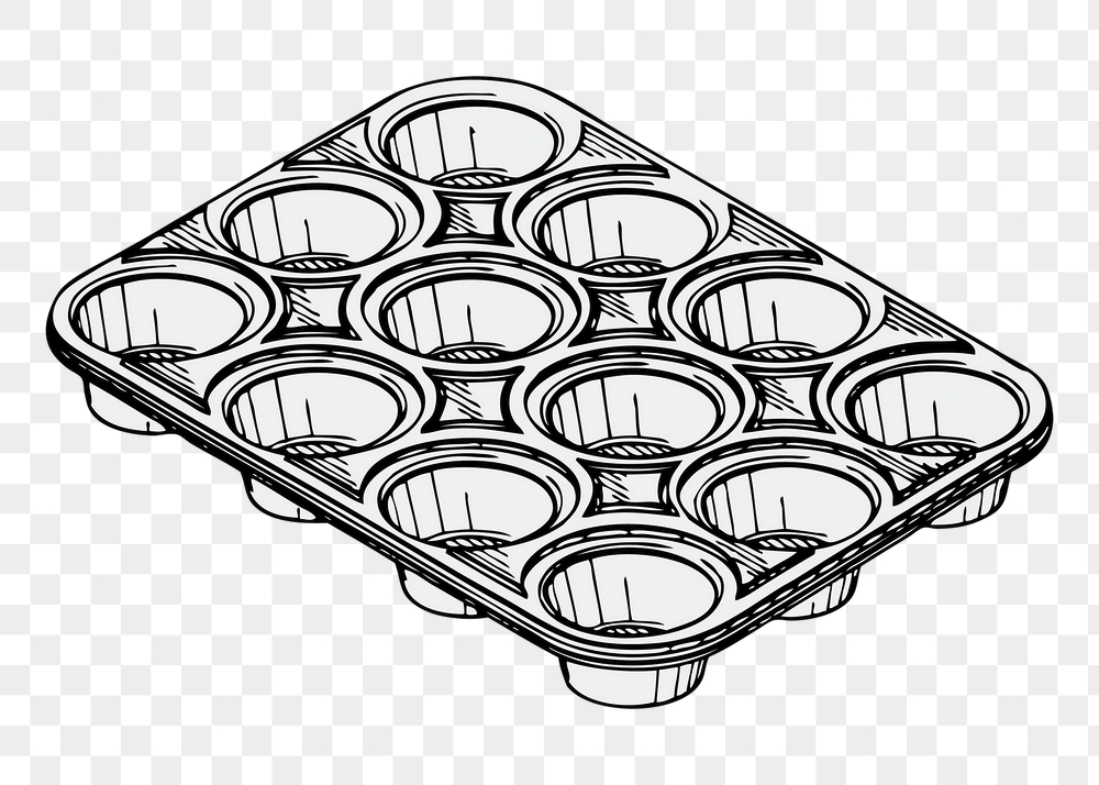 Muffin pan png sticker baking | Free PNG - rawpixel