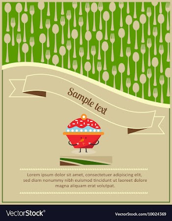 Muffin spoon and fork vector image