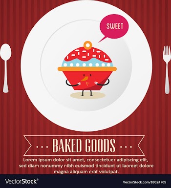 Muffin spoon and fork vector image