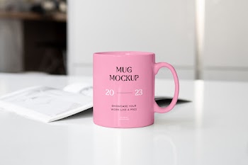 Mug on Desk Mockup