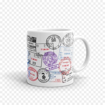 Mug Passport stamp Rubber stamp Postage Stamps - mug 