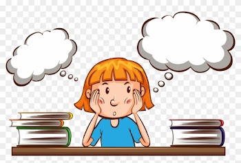 Mujer Clip Art - Girl Thinking Cartoon
