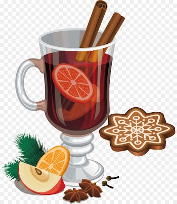 Mulled Wine Cocktail Cinnamon roll Christmas Clip art - Foreign drinks 