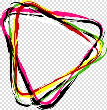 Multi-colored triangular illustration, Triangle , Colorful border triangle transparent background PNG clipart