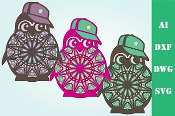 Multi layer mandala penguin