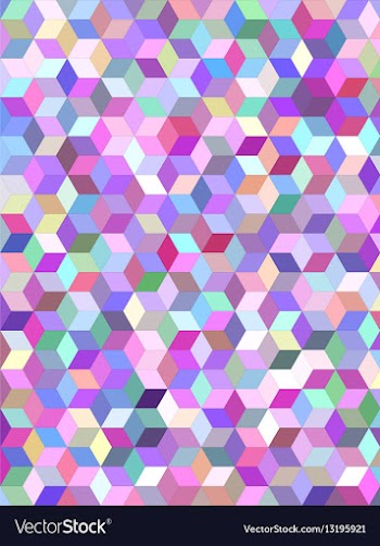 Multicolor 3d cube mosaic background design vector image