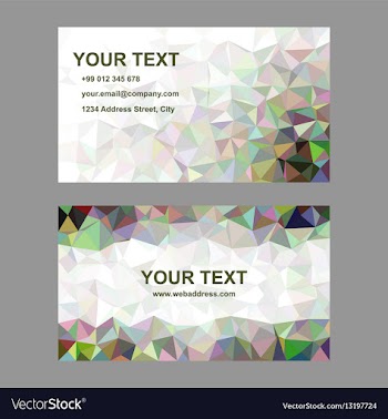 Multicolor abstract business card template design vector image