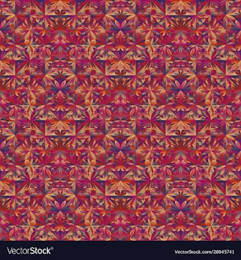 Multicolor abstract geometrical floral mosaic vector image