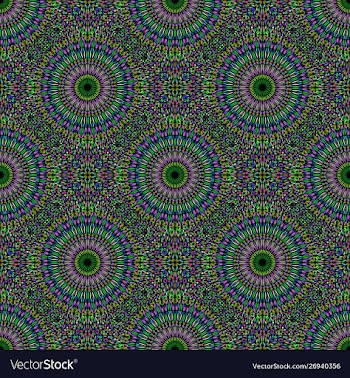 Multicolor abstract mandala mosaic pattern vector image