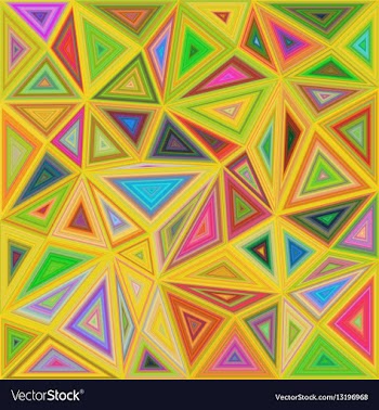 Multicolor chaotic triangle mosaic background vector image