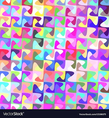 Multicolor curved puzzle pattern background design vector image