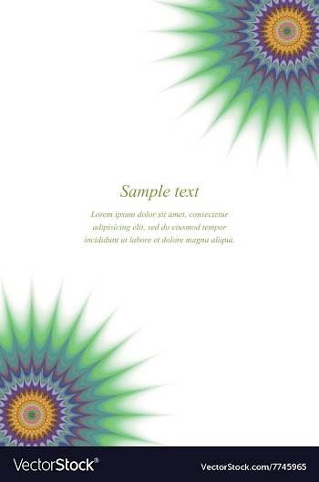 Multicolor fractal page corner design template vector image