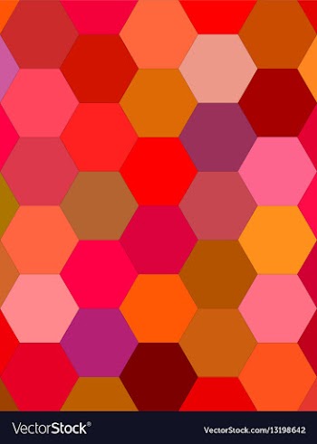 Multicolor hexagon mosaic background design vector image