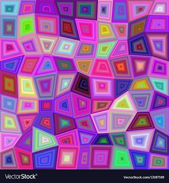 Multicolor irregular rectangle mosaic background vector image