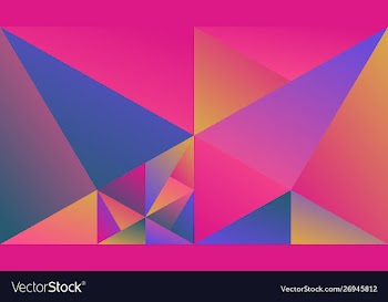 Multicolor minimal geometric gradient triangle hd vector image