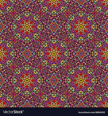 Multicolor oriental bohemian gravel mosaic ethno vector image