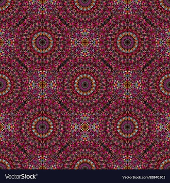Multicolor oriental mandala flower mosaic pattern vector image